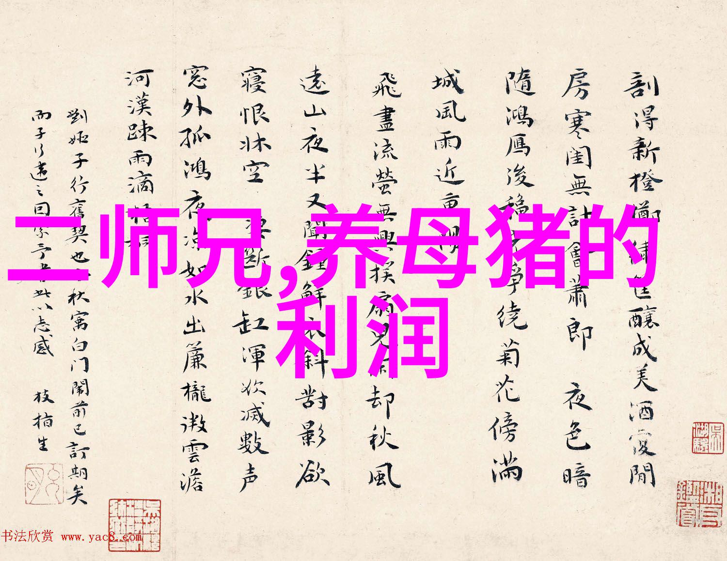 野猪高效养殖技术(一)